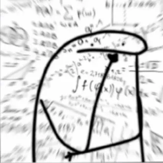 🧮 meme, thinking, math, confused, equation, doodle, stick figure telegram sticker