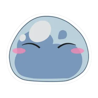 😚 слайм, милый, очаровательный, мультик, кавайный telegram sticker