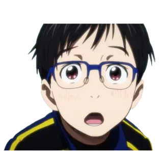 😍 Yuri Katsuki Yuri on Ice Аниме, Персонаж, Yuri!!! on Ice, Юрий Кацуки, Анимированный whatsapp sticker
