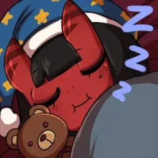 💤 dormir, poney, dessin animé, sommeil, ours en peluche telegram sticker