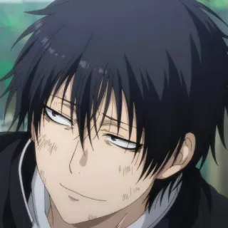 ♠️ anime, smirk, male, character telegram sticker