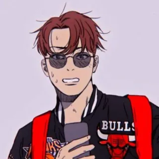 😤 Bulls cartoon, person, jacket, chicago bulls, basketball, sports telegram sticker