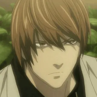 ⚖ Light Yagami Death Note Anime, Mort, Note, Protagoniste, Intelligent telegram sticker