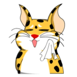 😑 binatang, kucing, stiker, kuning, lucu, kawaii telegram sticker