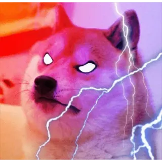 😡 Doge Doge, Meme, Pies, Błyskawica, Shiba Inu telegram sticker
