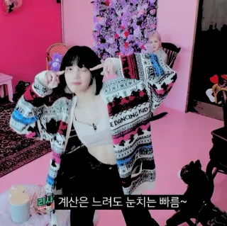 🍒 Lisa 리사 계산은 느려도 눈치는 빠름~ Kpop, Blackpink, Лиса, Корейский, Девушка, Певица whatsapp sticker