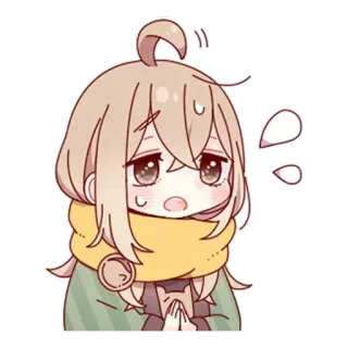 🙏 Anime, Manga, Chica, Lindo, Kawaii, Sticker, Dibujo animado, Chibi telegram sticker