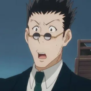 🇯🇵 Leorio Hunter x Hunter anime, hunter x hunter, leorio, funny face telegram sticker