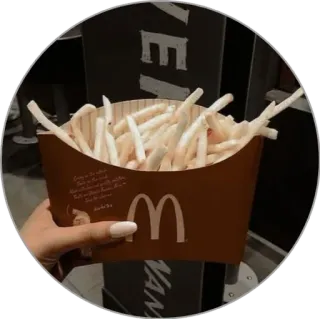 🍟 frites, nourriture, mcdonalds, fast food, pomme de terre, collation, déjeuner, dîner telegram sticker