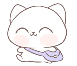 🐾 gato, fofo, animal, kawaii, desenho animado, mochila, adorável, feliz whatsapp sticker