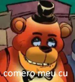 😔 Freddy Fazbear Five Nights at Freddy's comero meu cu Animatronik, Beruang, Video game, Kartun, Ofensif telegram sticker