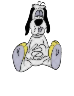 😱 Droopy cachorro, desenho animado, caído, triste, preguiçoso whatsapp sticker