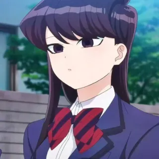 😶 Komi Shouko Komi Can't Communicate 애니메이션, 교복, 귀여운, 소녀, 코미 양은 커뮤증입니다, 코미 쇼코, 코미 양 telegram sticker
