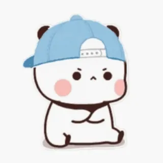 😠 Panda, Mignon, Animal, Sticker, Casquette, Dessin animé, Ours telegram sticker