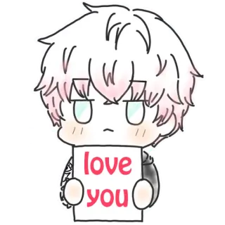 ❤️ love you 사랑, 귀여운, 애정, 만화, 애니메이션, 메시지 whatsapp sticker