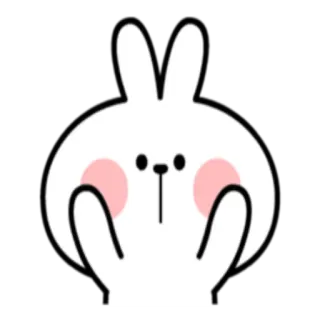😶 Hase, Kaninchen, süß, Tier, Aufkleber, Cartoon telegram sticker