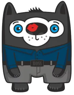 😱 BOSS 만화, 늑대, 보스, 캐릭터, 스티커, 동물 telegram sticker