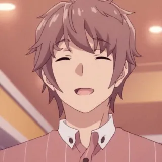🌟 Anime, Manga, lächelnd, Porträt, männlich, Charakter, Cartoon, Illustration telegram sticker