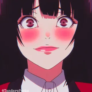 🥢 Yumeko Jabami Kakegurui anime, manga, kakegurui, yumeko jabami, gambling, girl whatsapp sticker