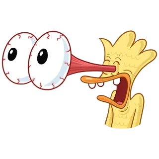 😳 мультик, утка, преувеличенный, глаза, смешной, удивленный telegram sticker