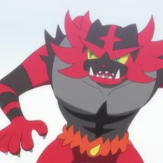 😠 Incineroar Pokemon pokemon, incineroar, fire type, fighting type, monster, game telegram sticker