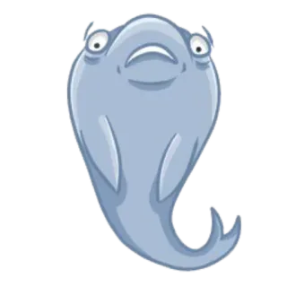 😨 漫画, 魚, アニメ, 青 telegram sticker