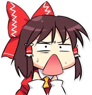😨 Anime, Chibi, Carino, Scioccato, Sorpreso, Esclamazione telegram sticker