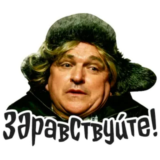 👋 Здравствуйте! bonjour, russe, salut, chapka, hiver telegram sticker