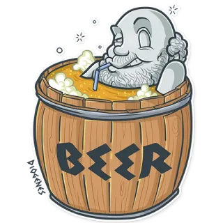 🍺 BEER beer, alcohol, barrel, cartoon, drinking, foam, beverage whatsapp sticker