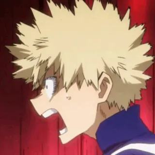 🎭 Bakugo My Hero Academia Anime, Manga, Karakter, Ledakan, My Hero Academia, Bakugo telegram sticker