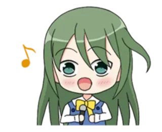 🎤 chibi, Anime, singend, Musik, süß telegram sticker