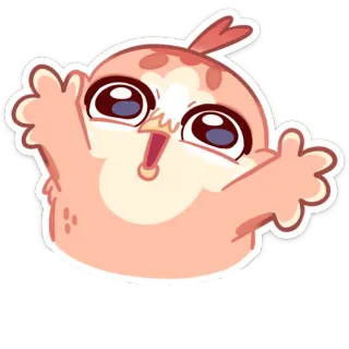 😜 птица, стикер, милый, мультфильм telegram sticker