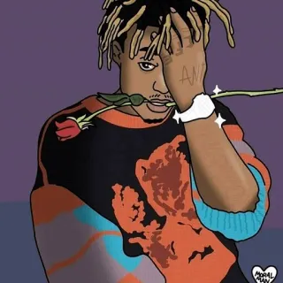🥀 Juice WRLD rapper, âm nhạc, chân dung, hoa hồng, nghệ sĩ telegram sticker