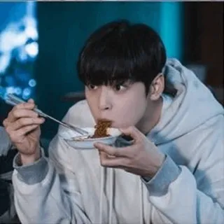 🍜 essen, lebensmittel, mann, asiatisch telegram sticker