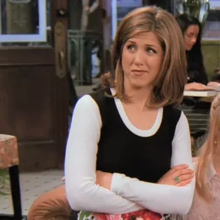 😏 Rachel Green Friends serie tv, anni 90, sitcom, friends, rachel telegram sticker