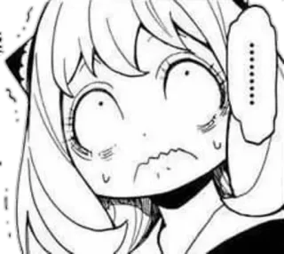 😐 Anya Forger Spy × Family …… Anya, Spy Family, anime, expression, shocked, shock, surprised telegram sticker