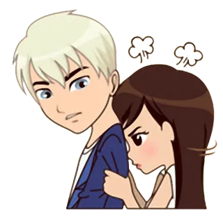 😠 Dibujo animado, Ira, Pareja, Relación, Molesto whatsapp sticker
