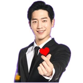 ❤️ uomo, completo, cuore, coreano, amore, gesto whatsapp sticker