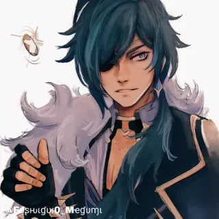 🔲 Kaeya Genshin Impact @FaSHlguI_Megumi アニメ, ガイア, 原神, キャラクター, ゲーム telegram sticker
