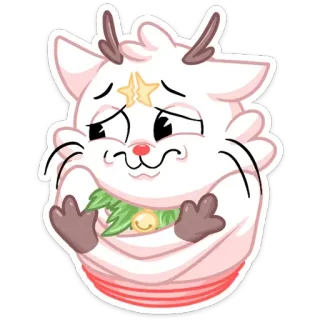 🥶 tier, cartoon, aufkleber, süß, fantasie telegram sticker