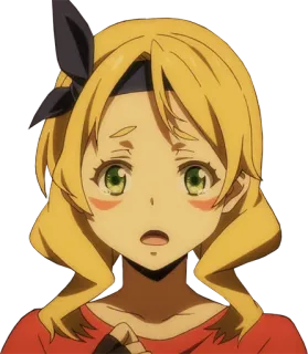😢 Anime, Garota, Loira, Fofa, Personagem telegram sticker