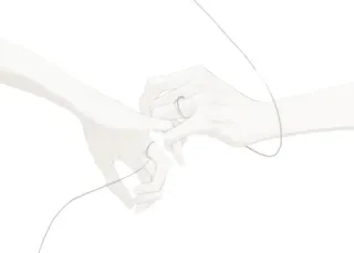🩰 hands, fingers, string, relationship, love, connection, marriage telegram sticker