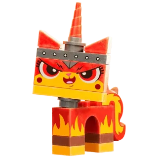 😏 Unikitty The Lego Movie Lego, Unikitty, Cartone animato, Arrabbiato, The Lego Movie, Gatto, Animazione telegram sticker