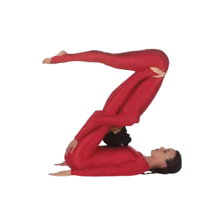 🅰 yoga, exercise, woman, red, body, fitness telegram sticker