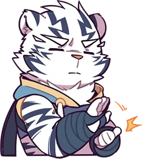 👏 Tiger, wütend, enttäuscht, Cartoon, Figur, Geste whatsapp sticker