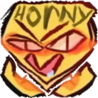 🤤 HORNY Emoji, Horny, Ekspresi, Kartun whatsapp sticker