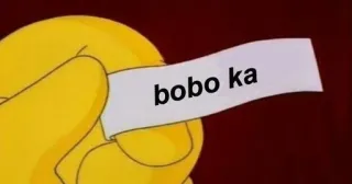 😴 Homer Simpson The Simpsons bobo ka 만화, 심슨 가족, 호머 심슨, 타갈로그어, 모욕 telegram sticker