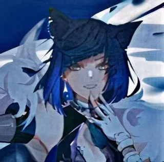 🧿 Anime, Nhân vật, Tai mèo, Nghệ thuật telegram sticker