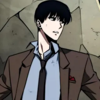 🗯 hombre, traje, corbata, estilo anime, hombre de negocios telegram sticker