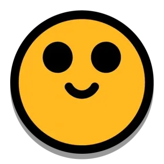 🙂 smiley, emoji, feliz, amarelo, rosto telegram sticker